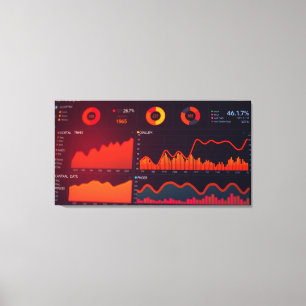 Data chart canvas print