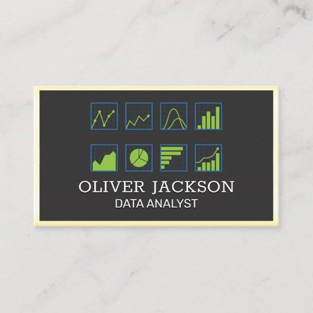 Data Charts | Analyst Business Card (Front)