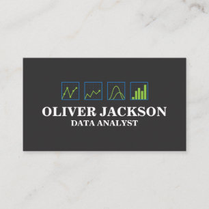 Data Charts   Finance   Analyst Business Card