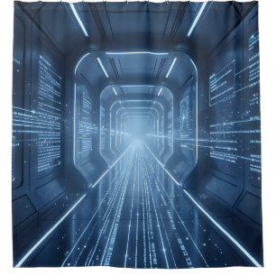 Data Corridor – Futuristic Corridor Art Shower