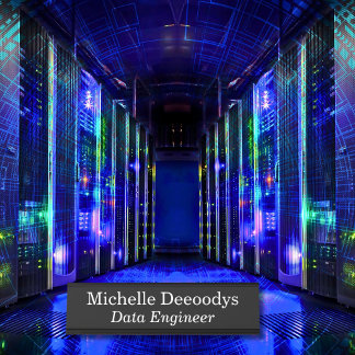 Data Engineer Black Desk Name Plate