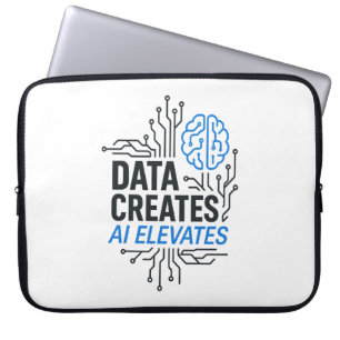 Data Foundation Ascent: Abstract AI Elevation Tech Laptop Sleeve