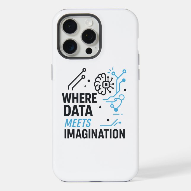 Data Imagination Nexus: Abstract Algorithmic iPhone Case (Back)