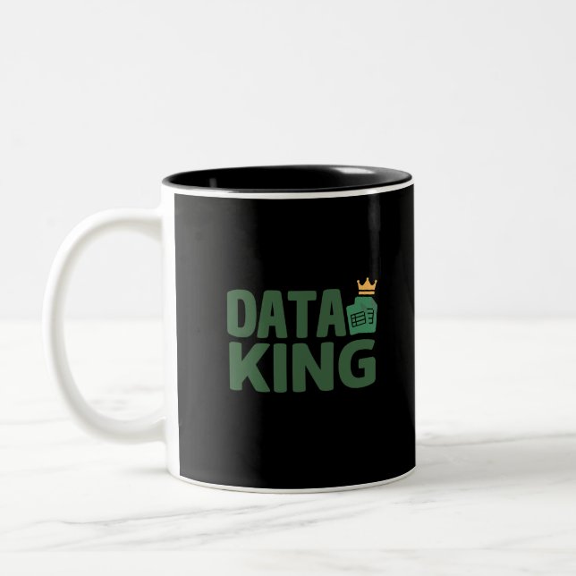 Data King Mug à café à deux tons (Gauche)
