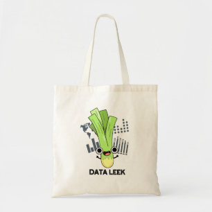 Data Leek Funny Computer Veggie Pun Tote Bag