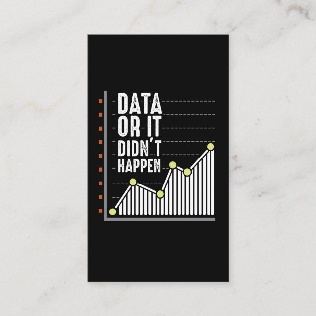 Data Nerd Behavior Analyst Statistics Scientist Business Card (Front)
