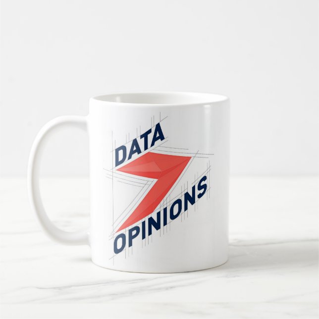 DATA > OPINIONS Mug | Geek Coffee Cup (Left)