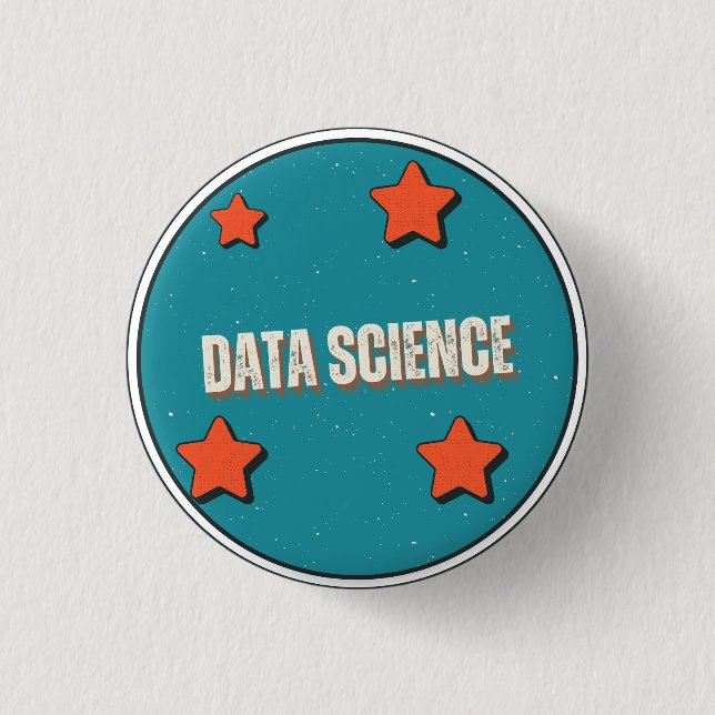 Data Science 1 Inch Round Button (Front)