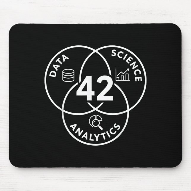 Data Science Analytics 42 Diagram Design Mouse Pad (Front)