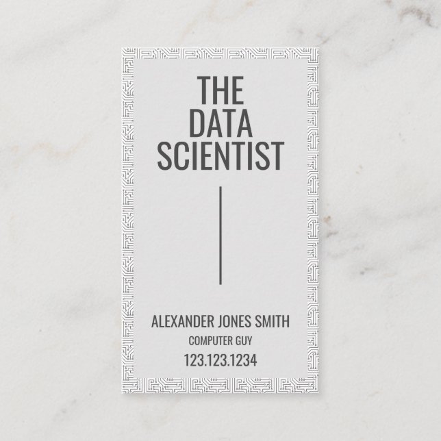 Data Science Computer Networking Business Card (Front)