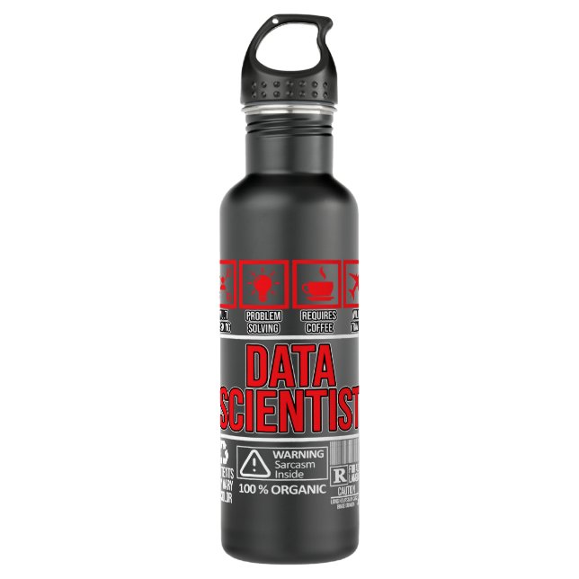Data Scientist Facts Data Analyst Computer Science 710 Ml Water Bottle (Front)