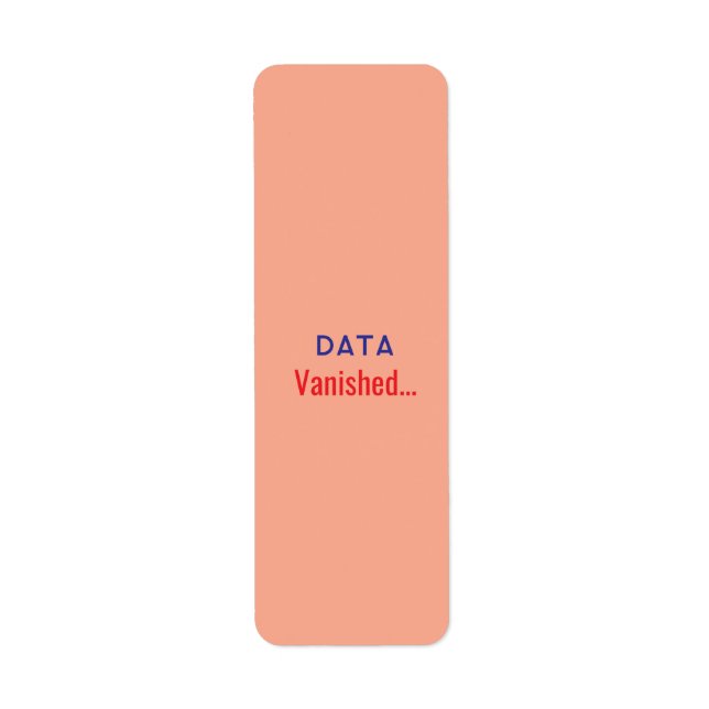 Data vanished text rugs (Front)