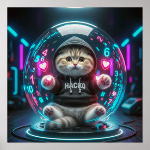 Data Whiskers & Wisdom: The Future is Feline-Power Poster