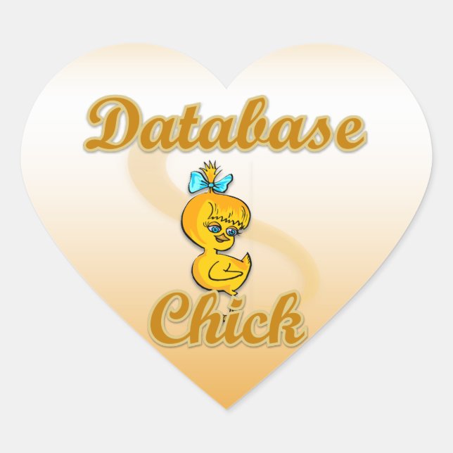 Database Chick Heart Sticker (Front)