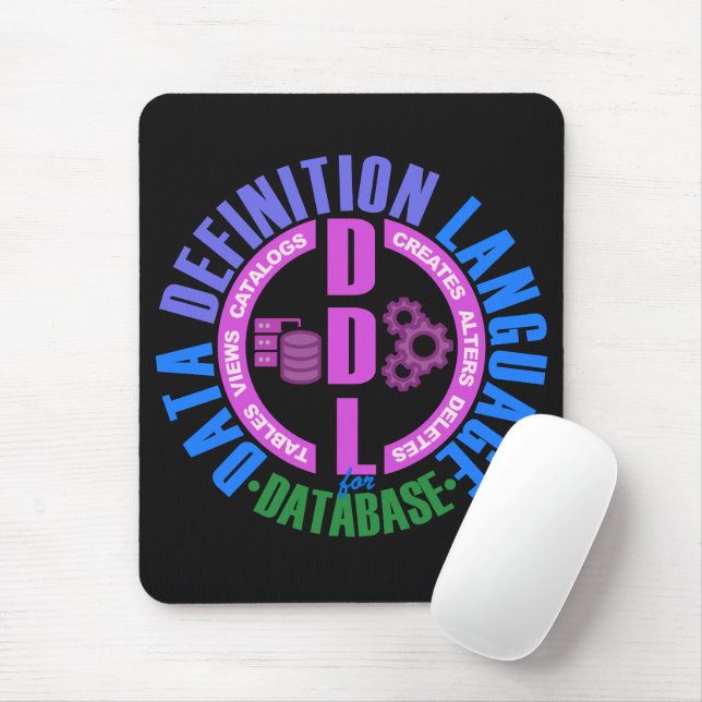 Database DDL Data Definition Language Mouse Pad (With Mouse)