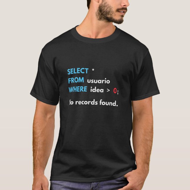 Database Sql Query Computer T-Shirt (Front)