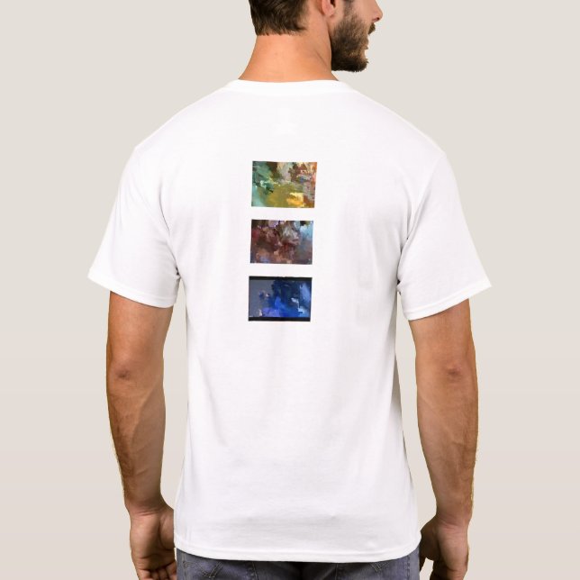 datamosh backstyle #34 minimal T-Shirt (Back)