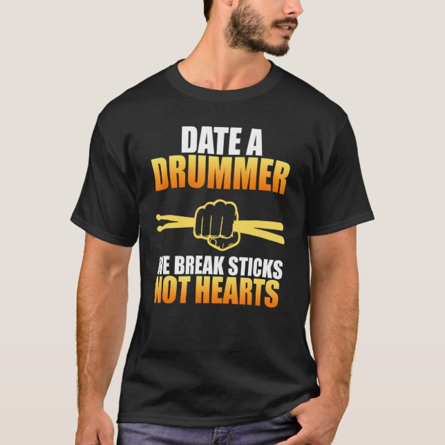 Date A Drummer Drum Player Expert Drumming   Graph T-Shirt (Front)