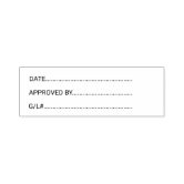 Approved By Bookkeeping Signature Name Date Red Self-inking Stamp