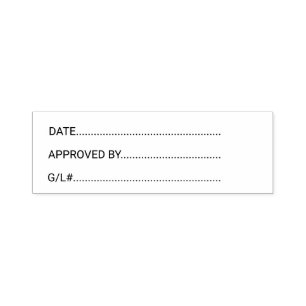 Date Approved By General Ledger Business GL Self-inking Stamp