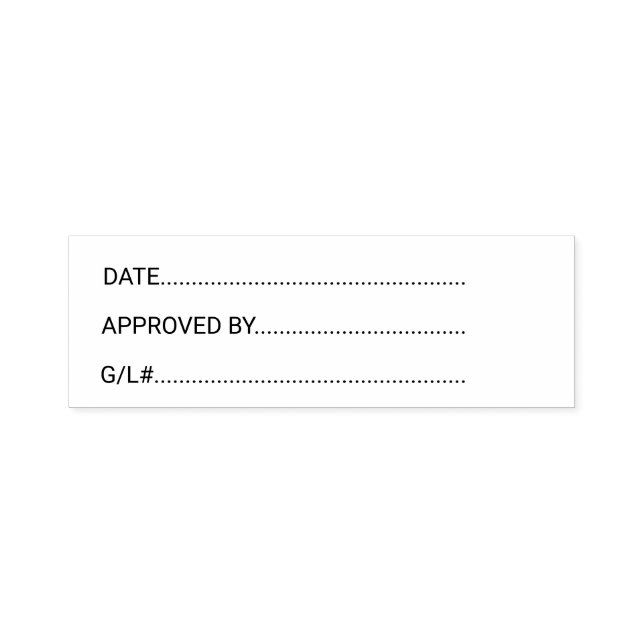 Date Approved By General Ledger Business GL Self-inking Stamp (Design)