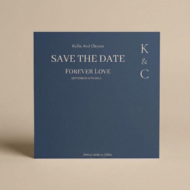 Date Bleu Classique Éternelle Amour Mariage Save The Da (Créateur téléchargé)