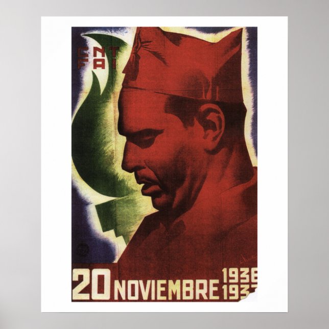 Date de la mort de Durruti sur_Propaganda Poster (Devant)