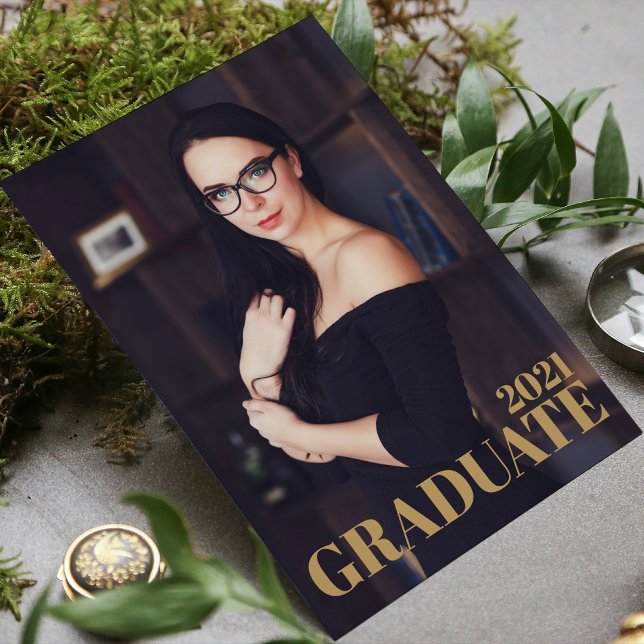 Date de la photo stylish Graduation Invitation (Créateur téléchargé)