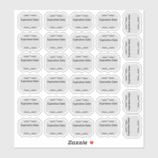 Date d'expiration Étiquette, Étiquettes de cuisine