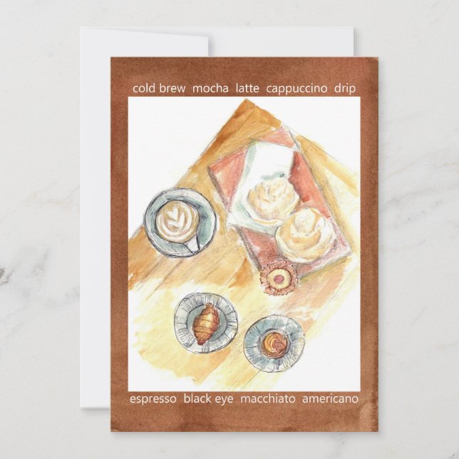 Date du café Invitation Pâtisserie Sucres Alimenta (Devant)