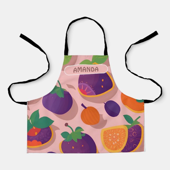 Date Geometric Colourful Personalized Pattern Apron (Front)