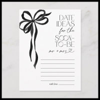 Date Ideas Black Bow Bridal Shower Game