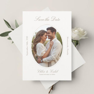 Date Ivory & Sand   Chic Écriture Wedding Save The