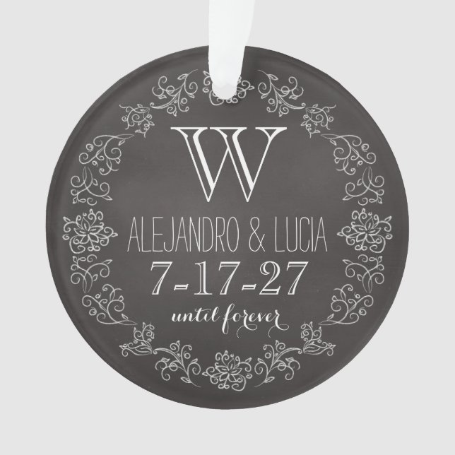 Date Mariage de monogramme de tableau de bord pers (devant)