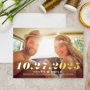 Date Mémorable Carte de Mariage "Save The Date" FO
