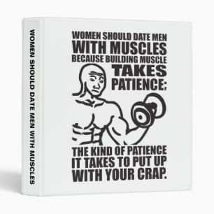 Date Men With Muscles - Funny Bodybuilding Binder
