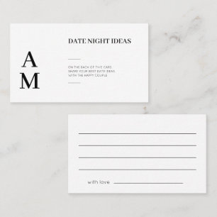 Date moderne Idées de nuit Cartes de mariage