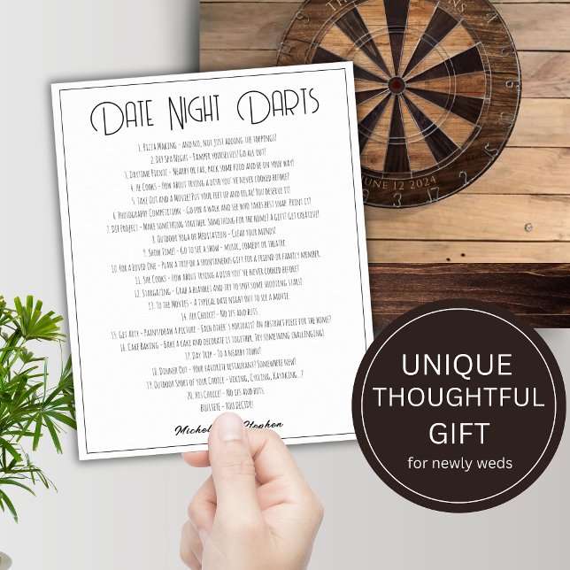 Date Night Darts Fun Thoughtful Unique Gift Poster (Creator Uploaded)