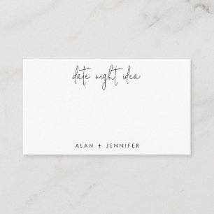 Date Night Idea Cartes noir et blanc