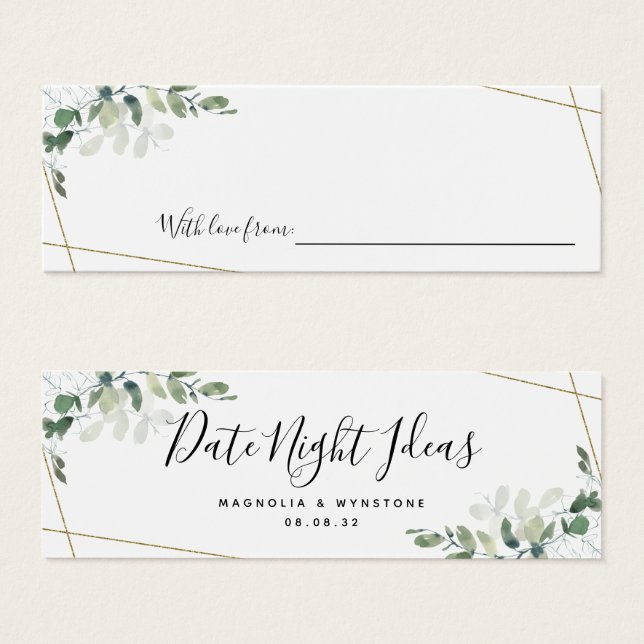 Date Night Ideas Eucalyptus Mariage Fête des marié (Devant & derrière)