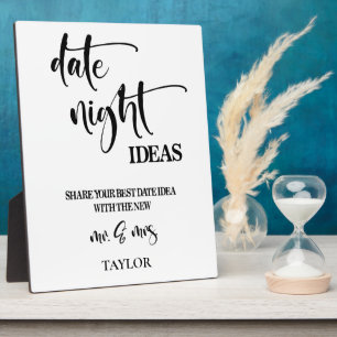 Date Night Ideas sign tabletop Plaque