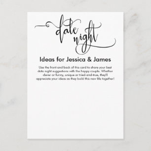 Date Night Ideas & Suggestions Advice Card