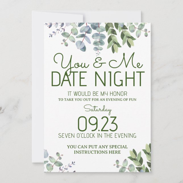 Date Night  Invitation (Front)