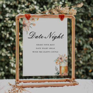 Date Night Love is Brewing Bridal Shower Sign