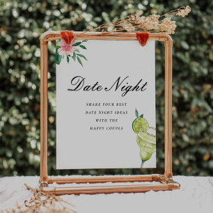Date Night Mexican Margarita Bridal Shower Sign