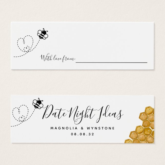 Date Nuit Idées Bee Fête des mariées Mariage (Devant & derrière)