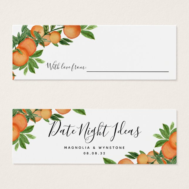 Date Nuit Idées Oranges Fête des mariées Mariage (Devant & derrière)