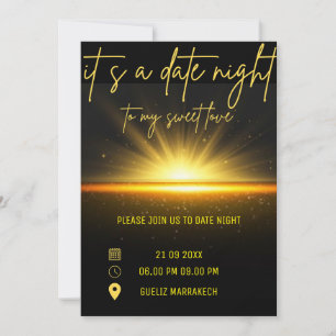 Date Nuit Invitation Dîner Invitation, Dîner Date