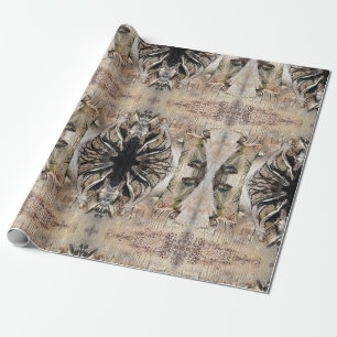 Date Palm Tree Trunk Texture Closeup Photo Image Wrapping Paper