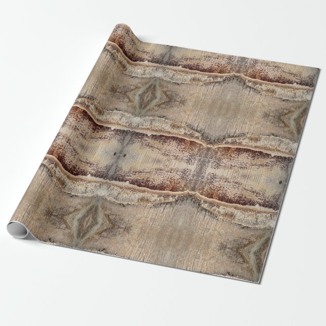 Date Palm Tree Trunk Texture Closeup Photo Wrapping Paper (Unrolled)
